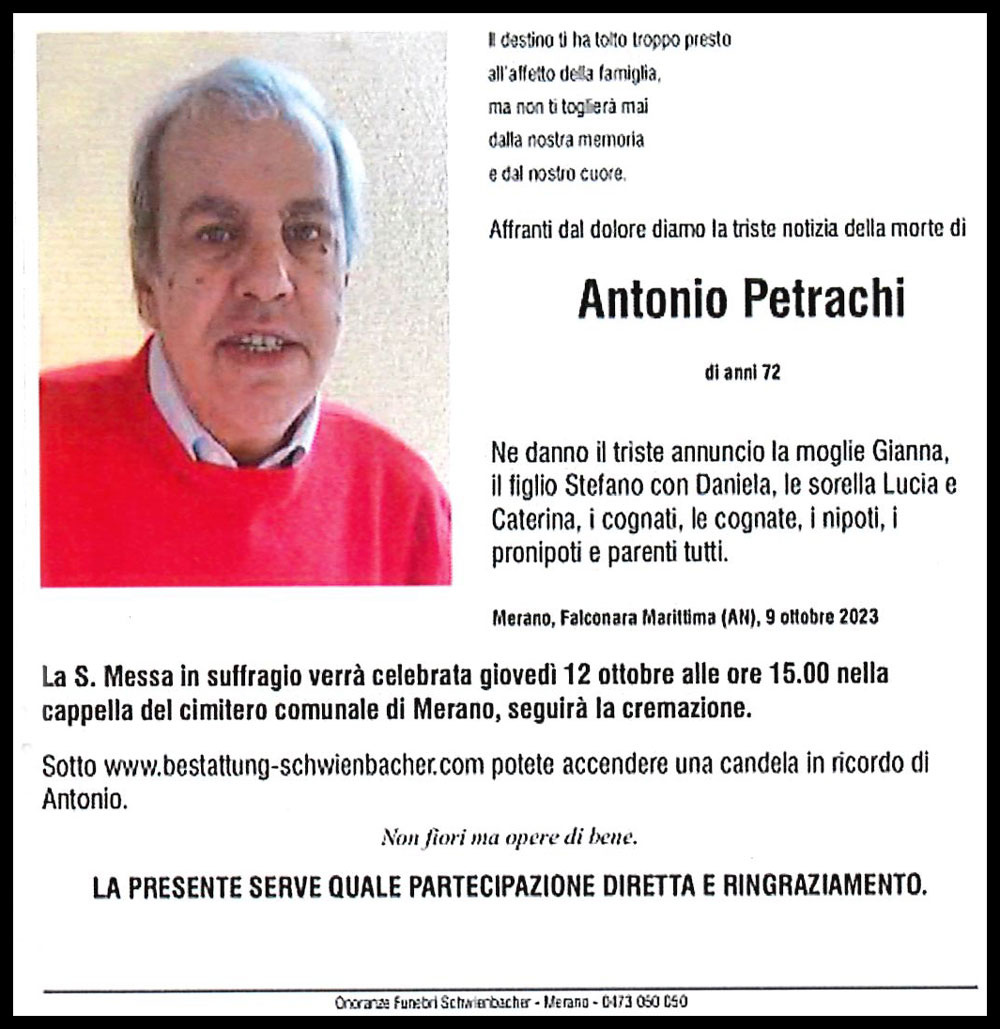 Medien: Antonio Petrachi