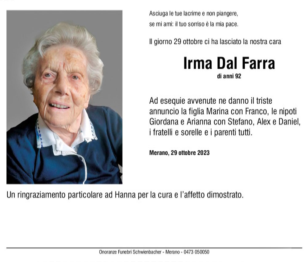 Medien: Irma Dal Farra