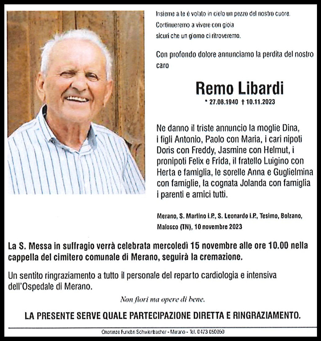 Medien: Remo Libardi