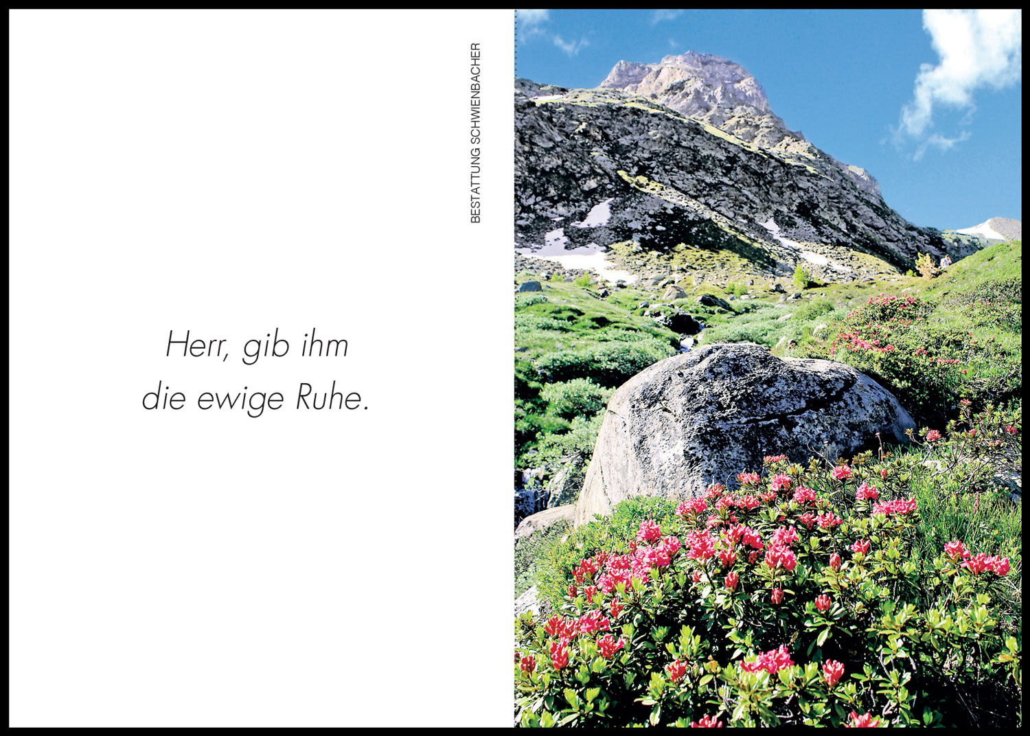 Sterbebild: Herbert Erb