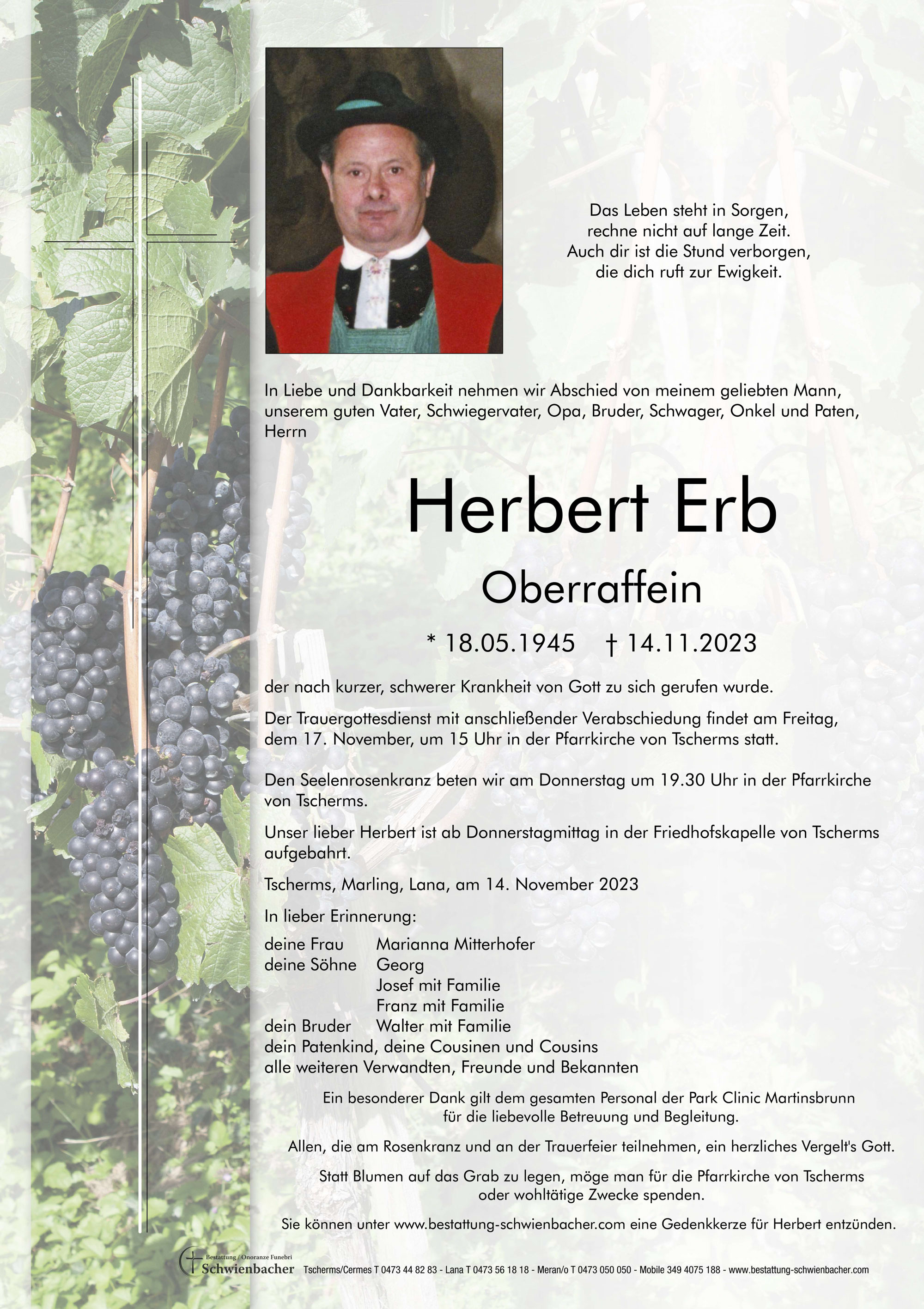 Parte: Herbert Erb 