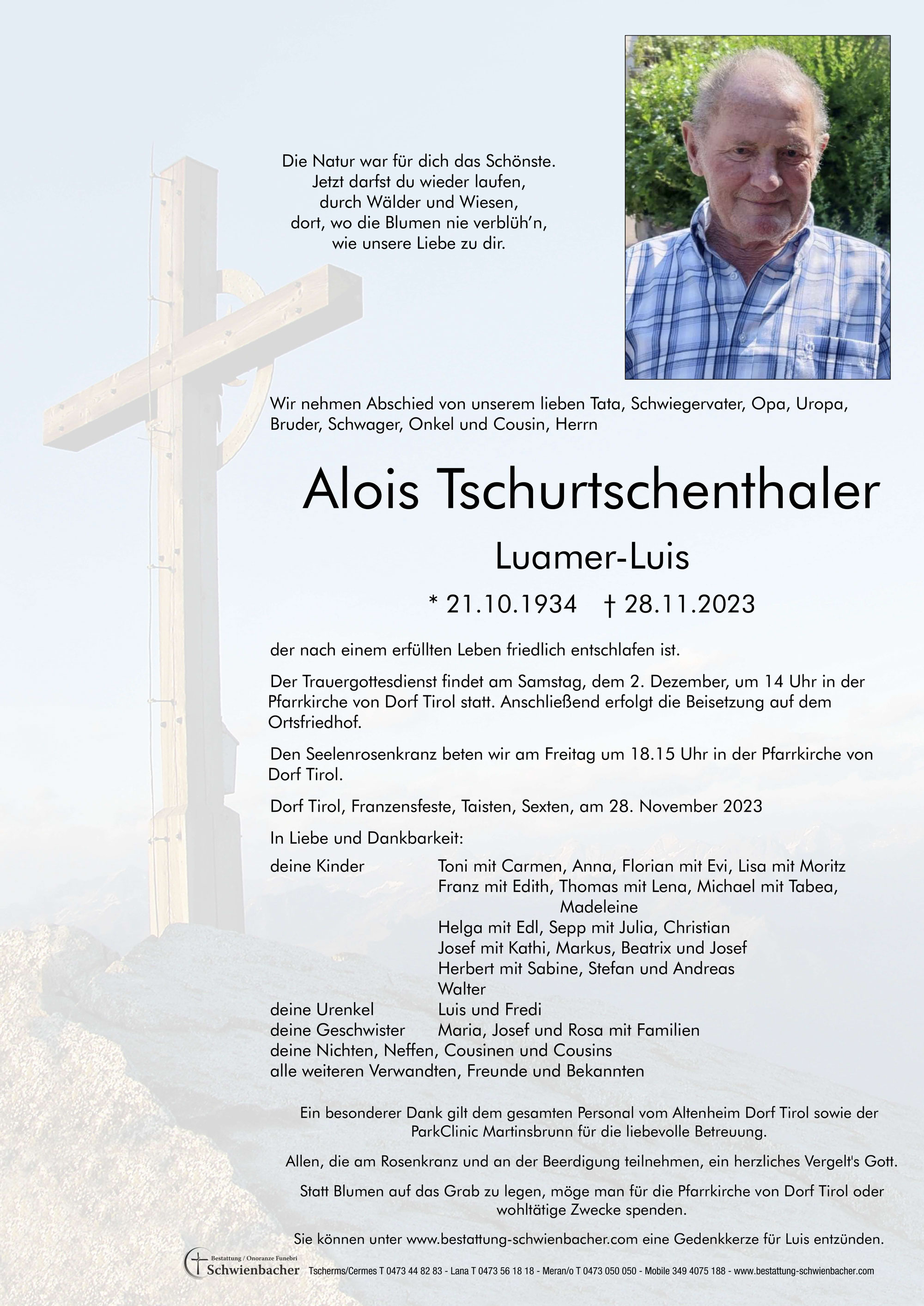 Parte: Alois Tschurtschenthaler 
