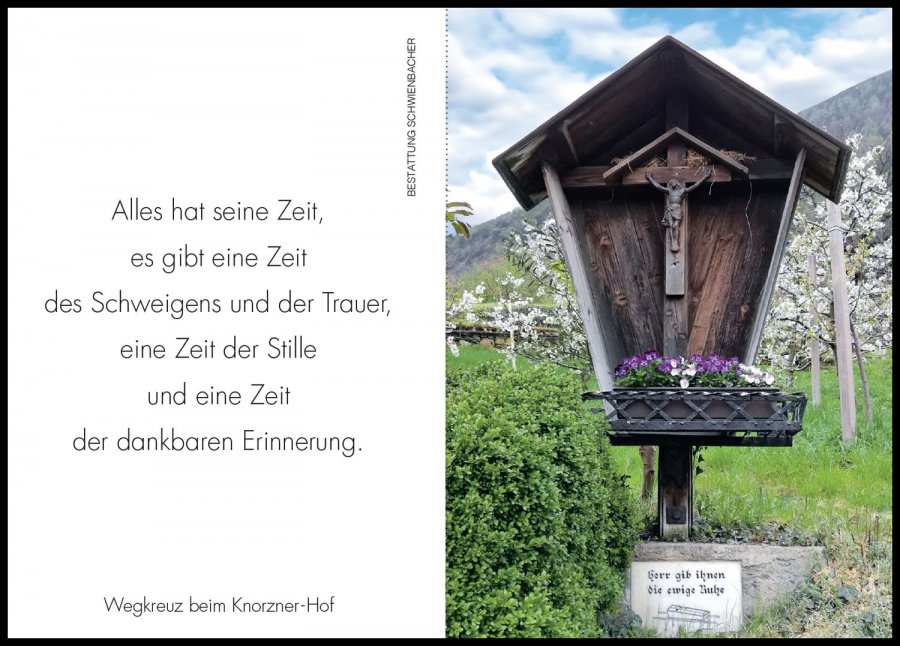 Sterbebild: Wendelin Pircher