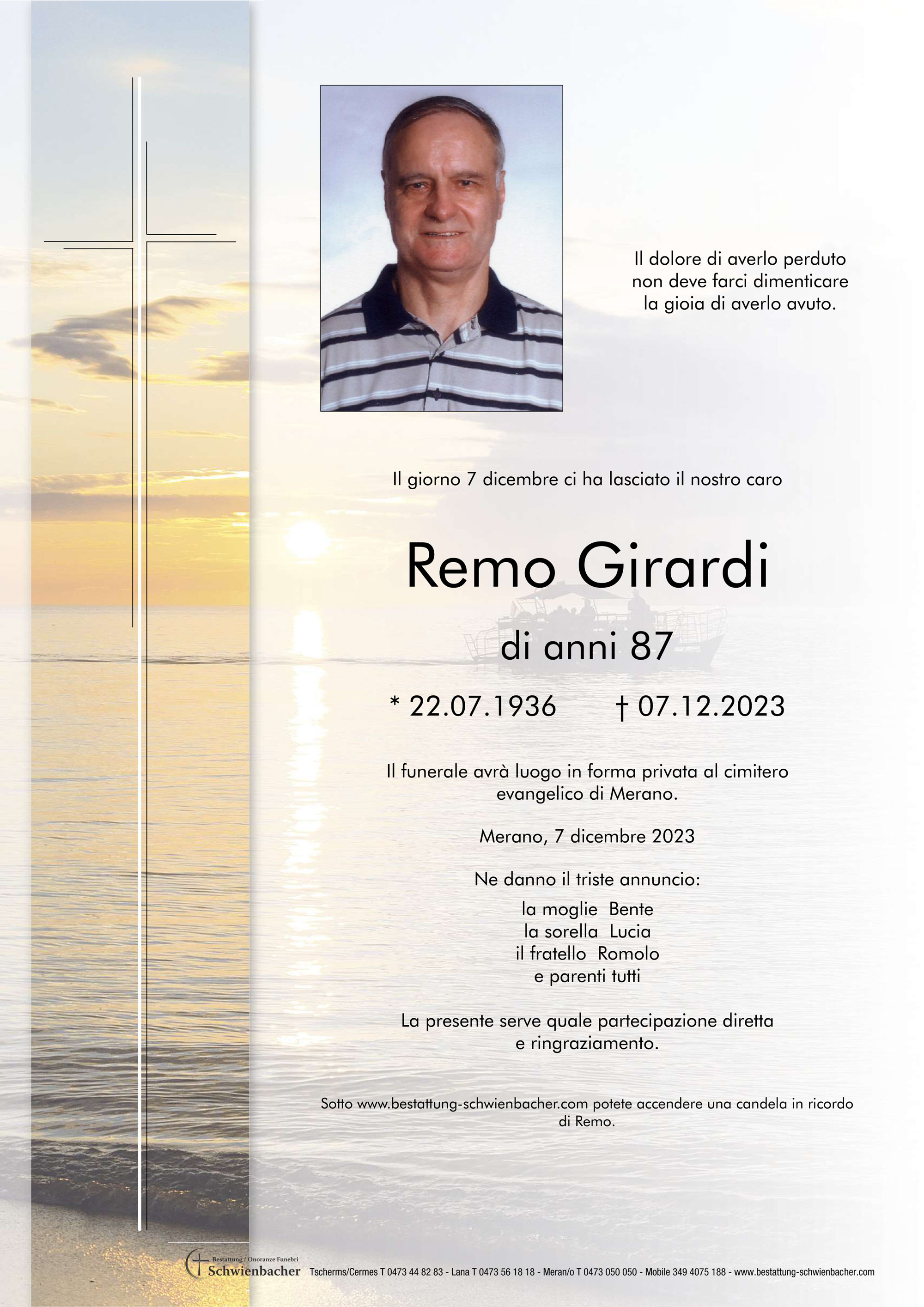 Parte: Remo Girardi 