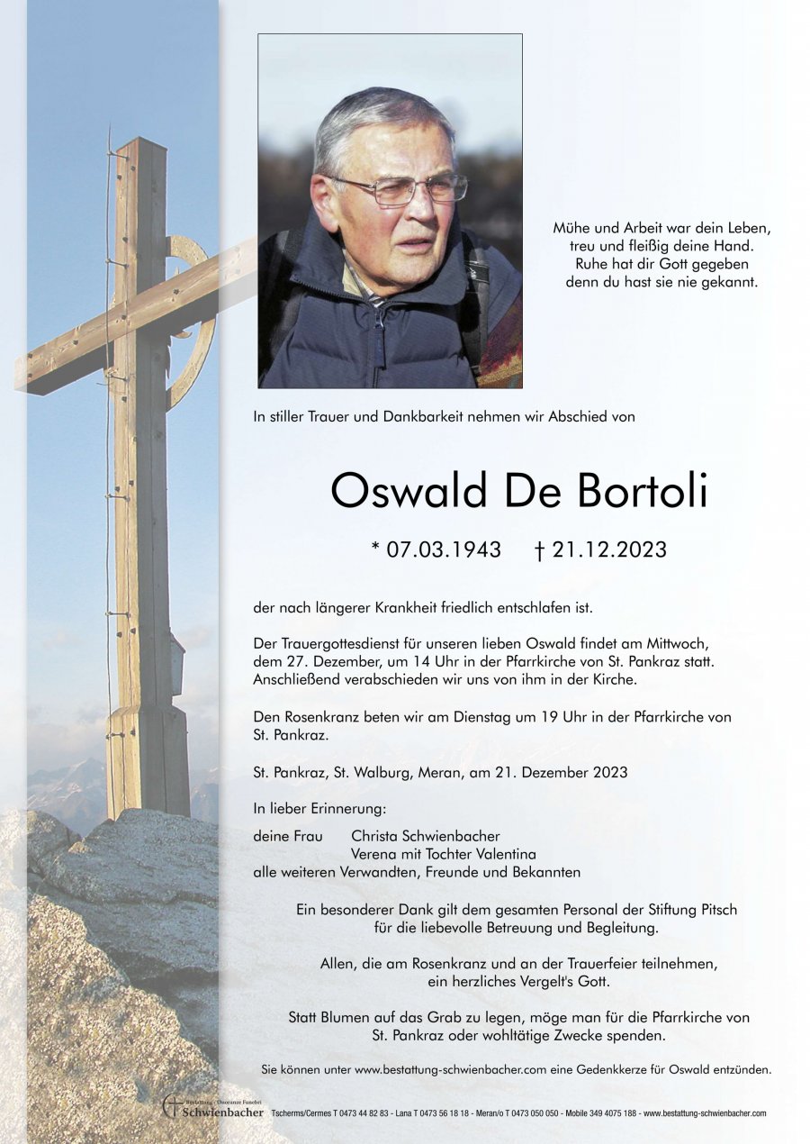 Parte: Oswald De Bortoli