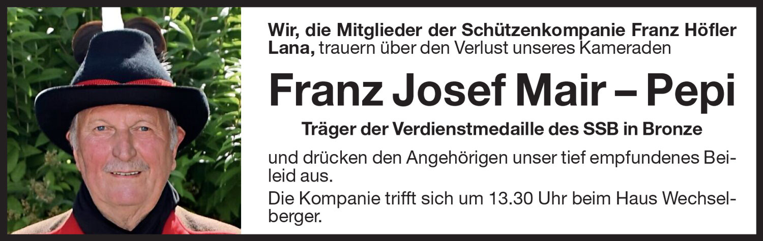 Medien: Franz Josef Mair