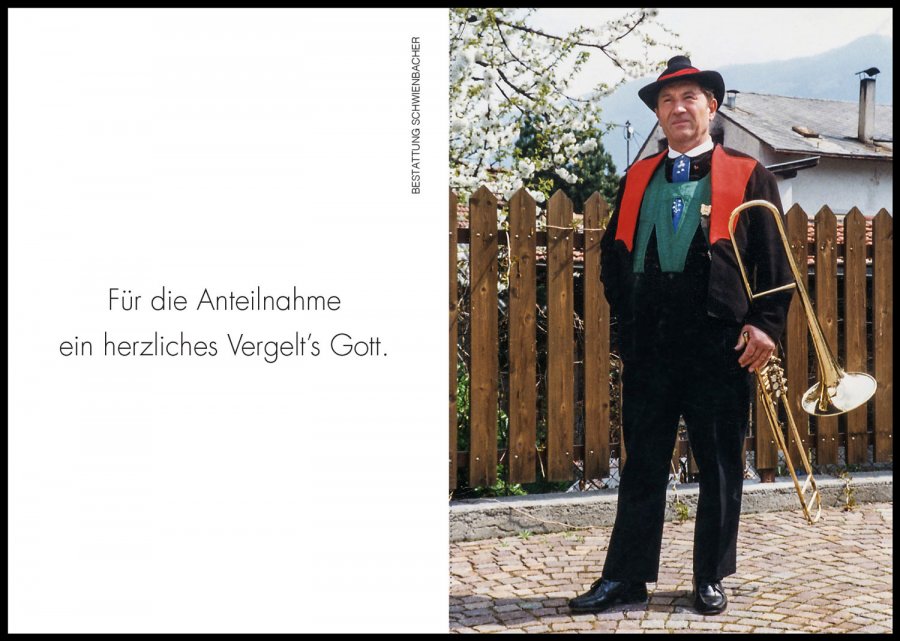 Sterbebild: Johann Höllrigl