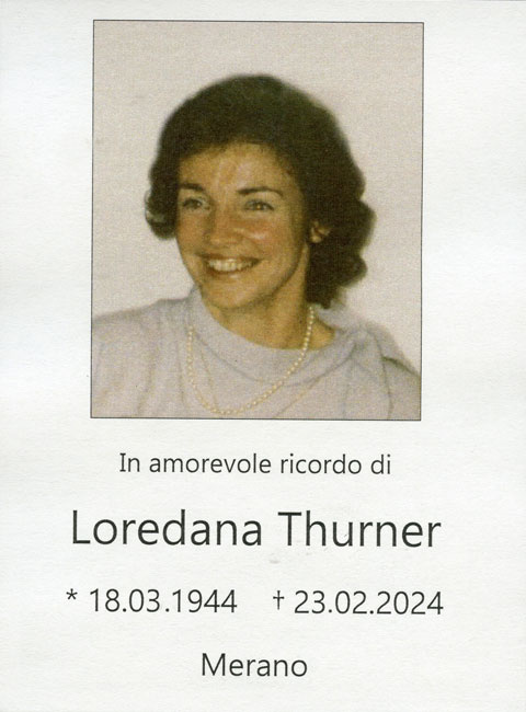 Sterbebild: Loredana Thurner