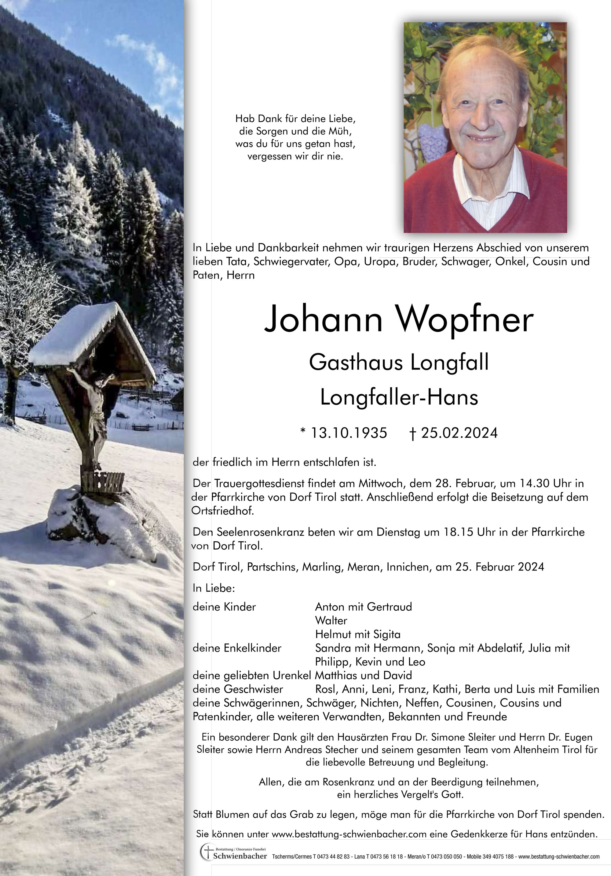 Parte: Johann Wopfner 