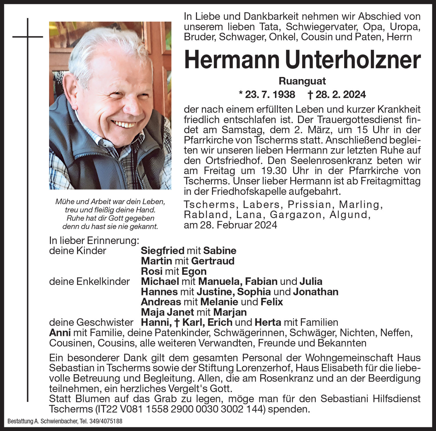 Medien: Hermann Unterholzner