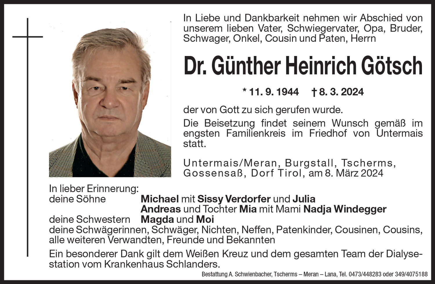 Medien: Dr. Günther Heinrich Götsch