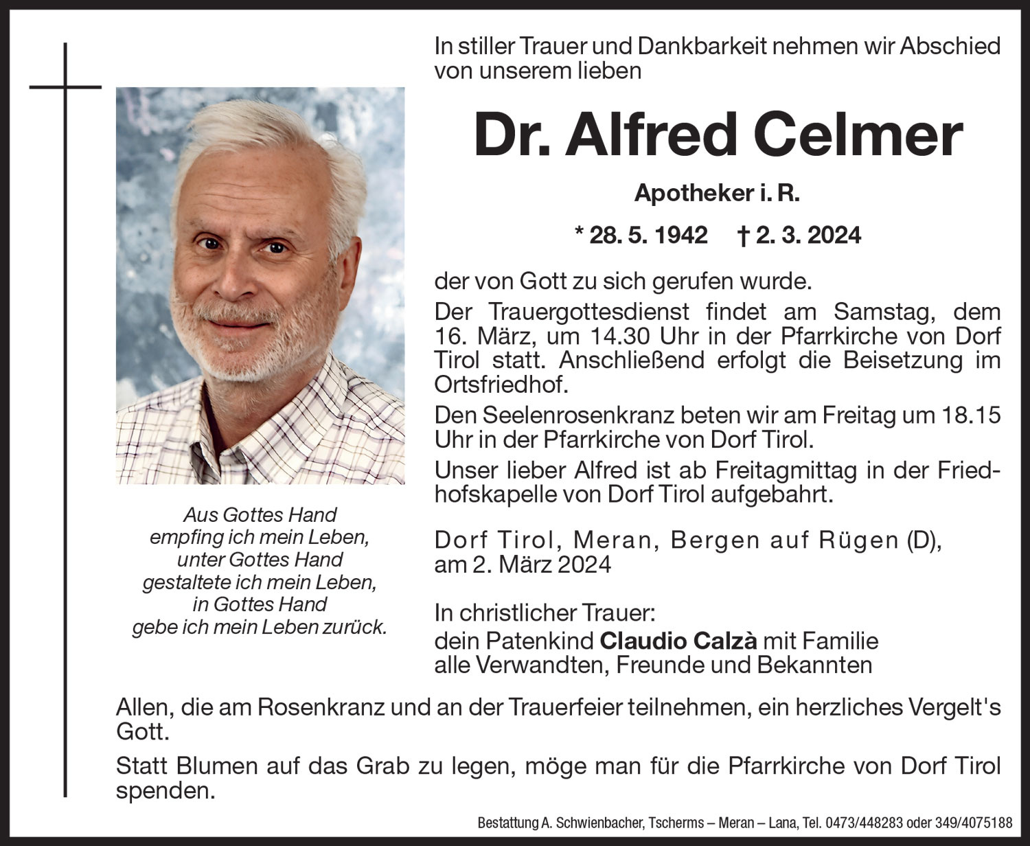 Medien: Dr. Alfred Celmer