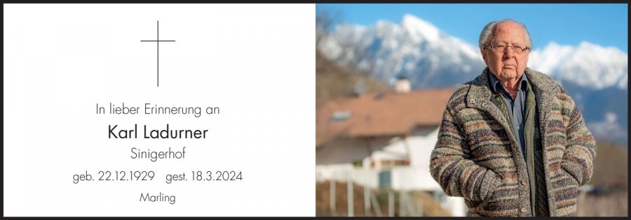Sterbebild: Karl Ladurner