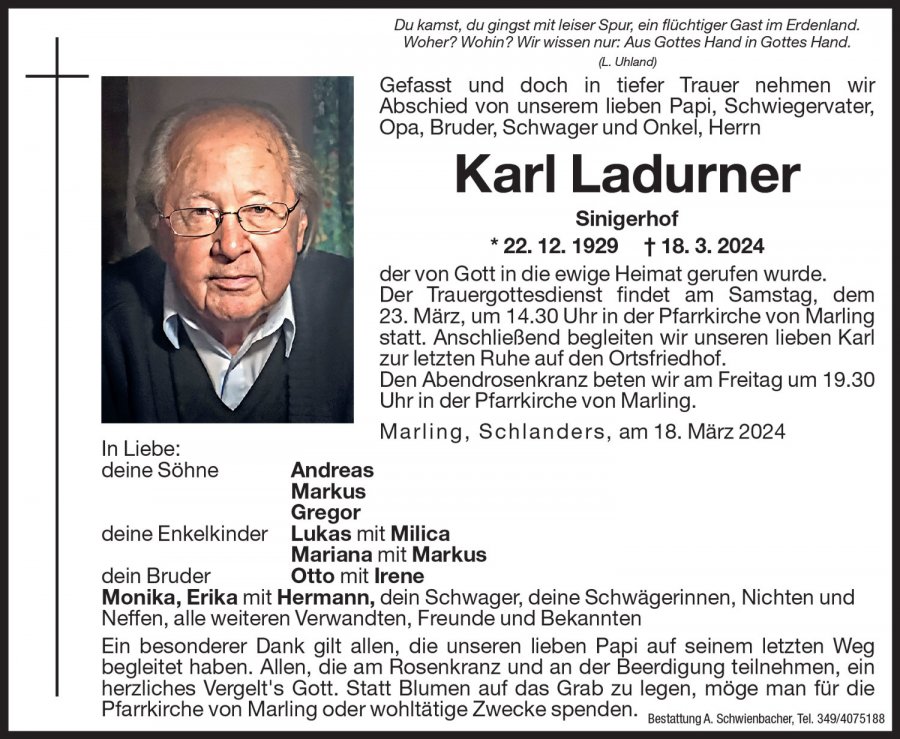 Medien: Karl Ladurner