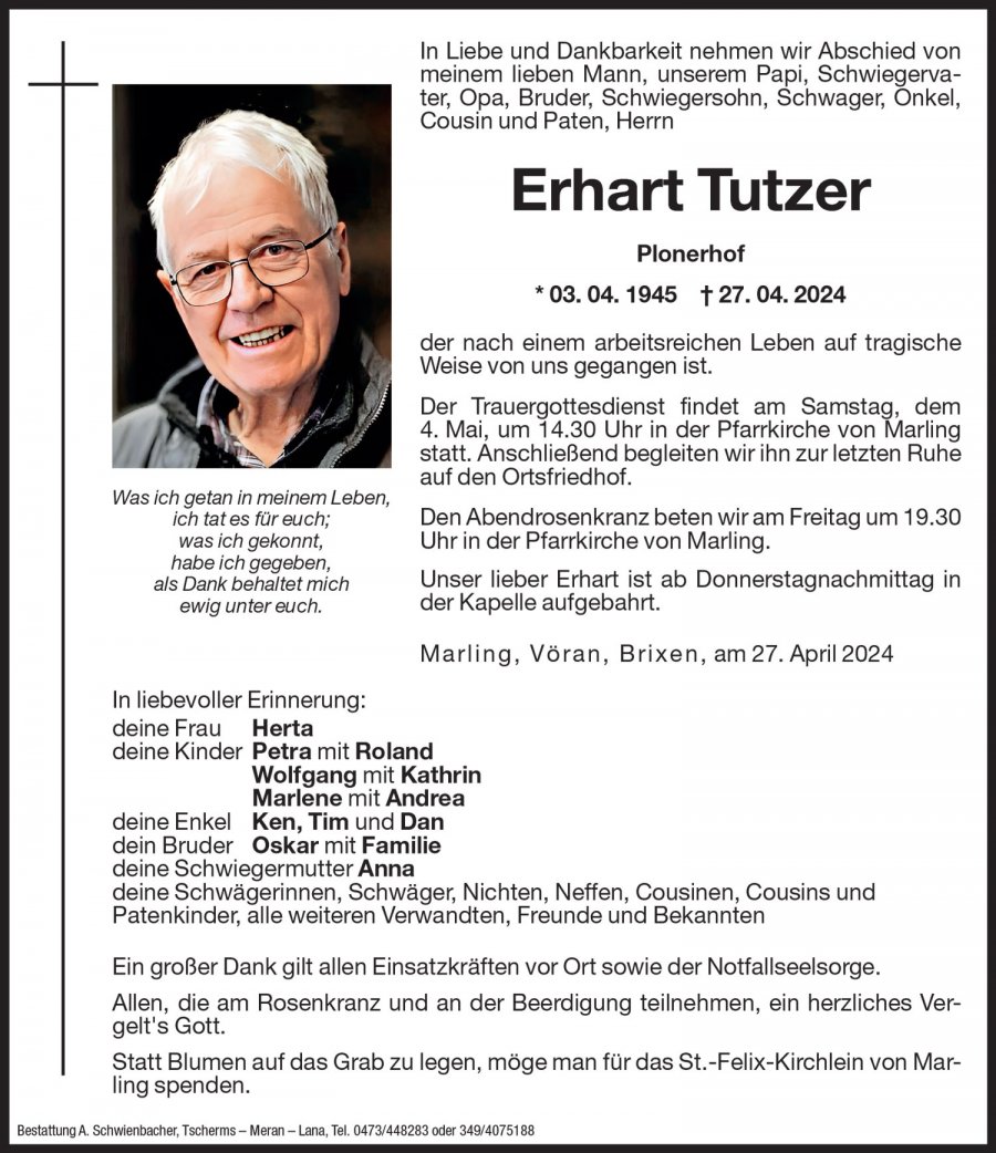 Medien: Erhart Tutzer