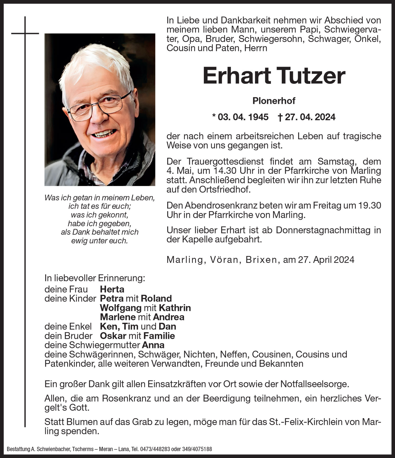 Medien: Erhart Tutzer