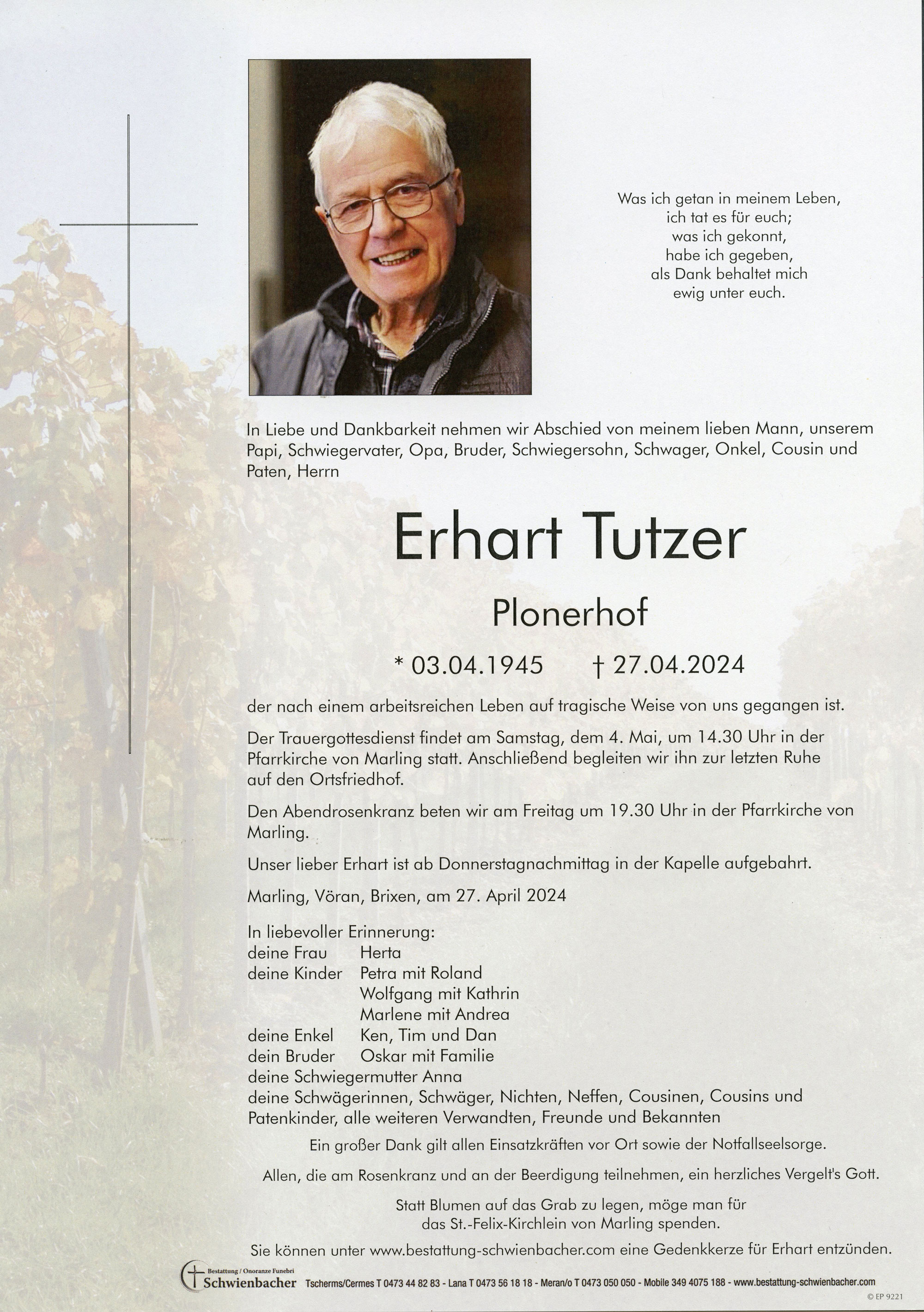 Parte: Erhart Tutzer 