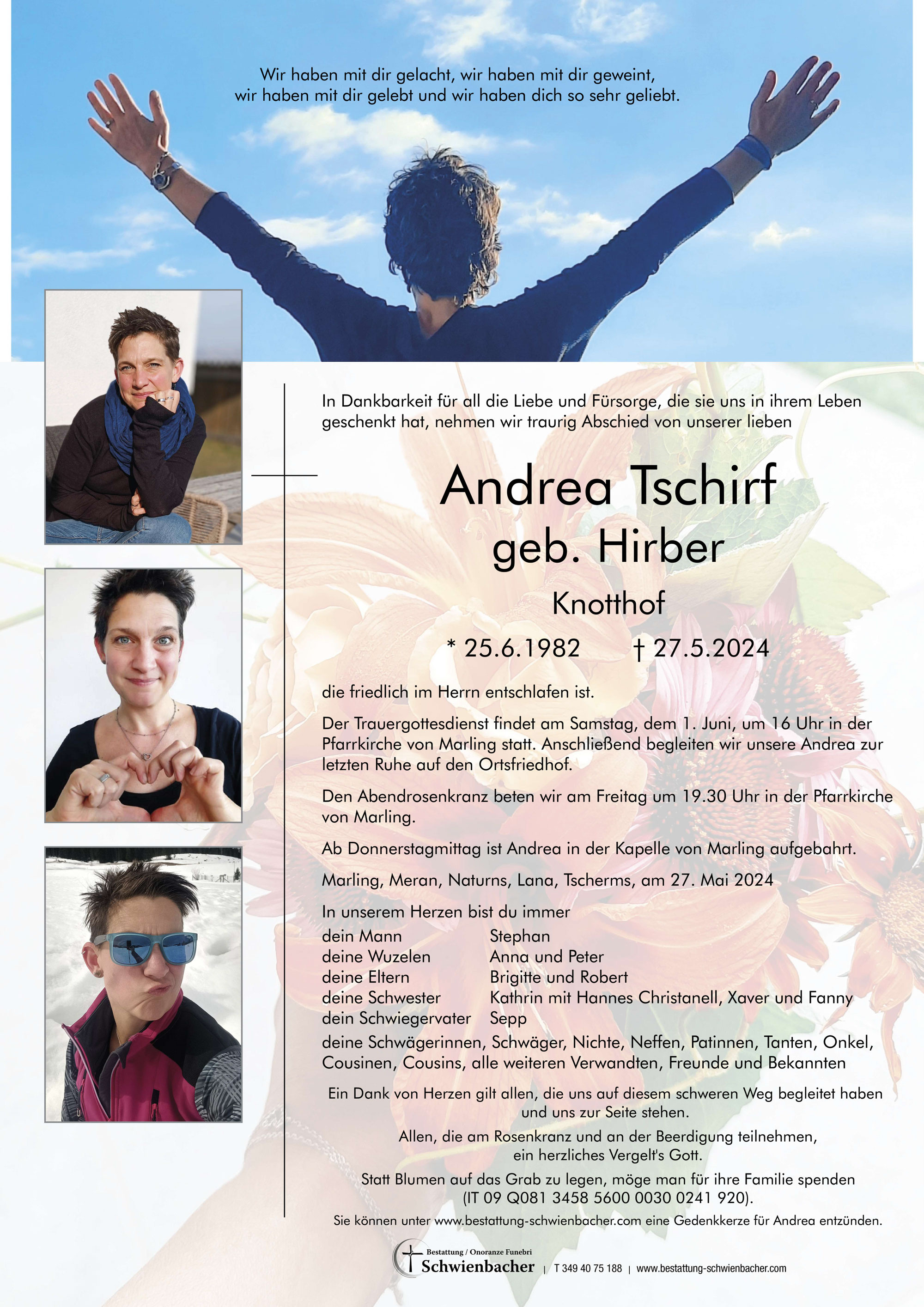 Parte: Andrea Tschirf geb. Hirber 