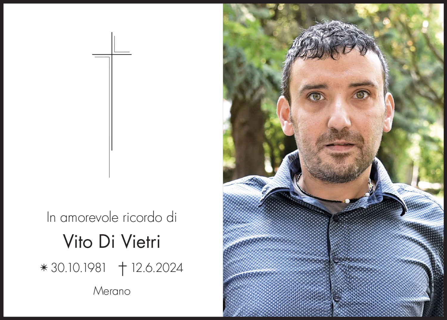 Sterbebild: Vito Di Vietri