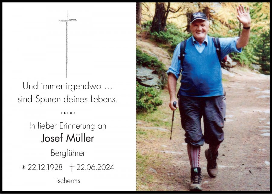 Sterbebild: Josef Müller
