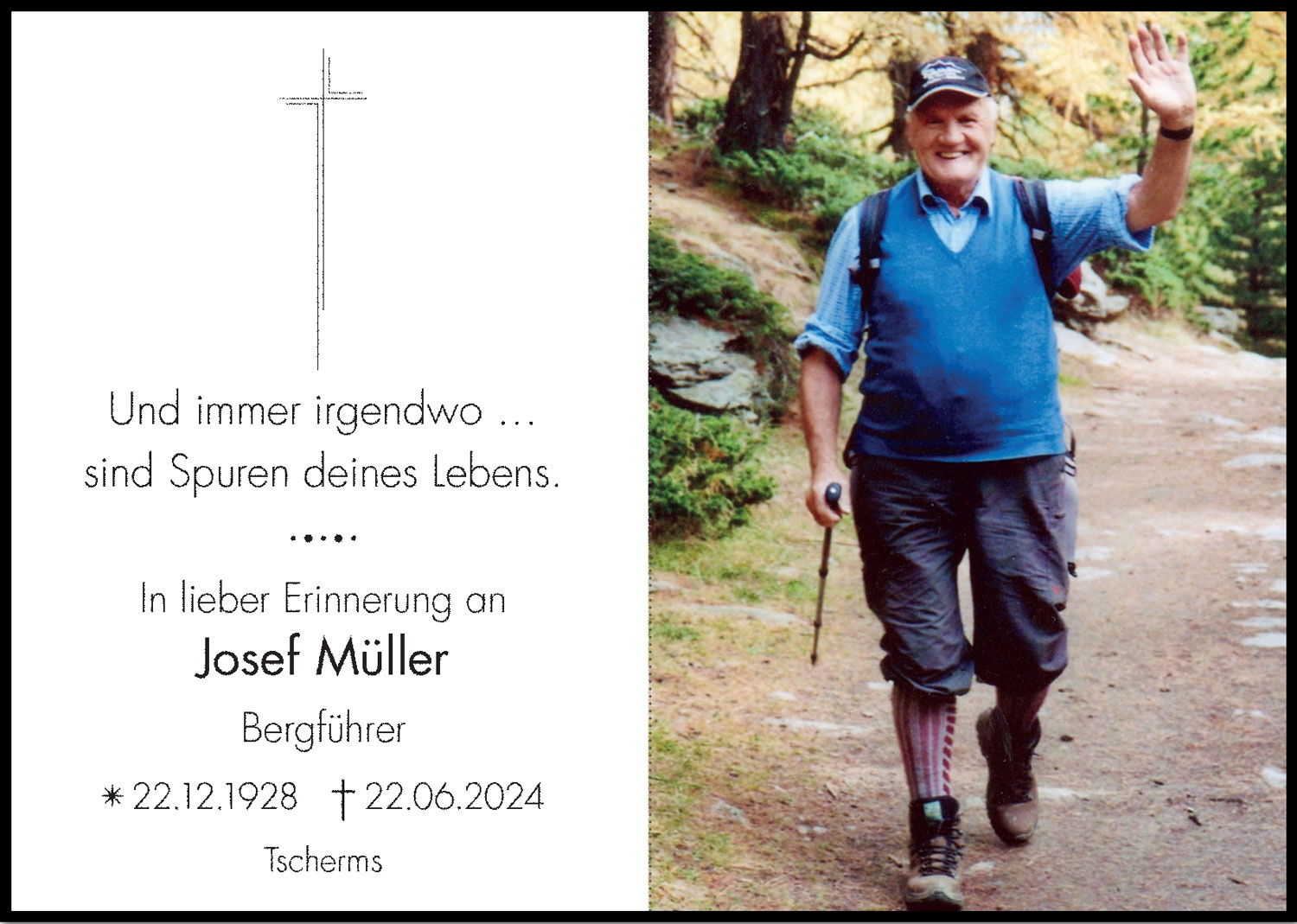 Sterbebild: Josef Müller