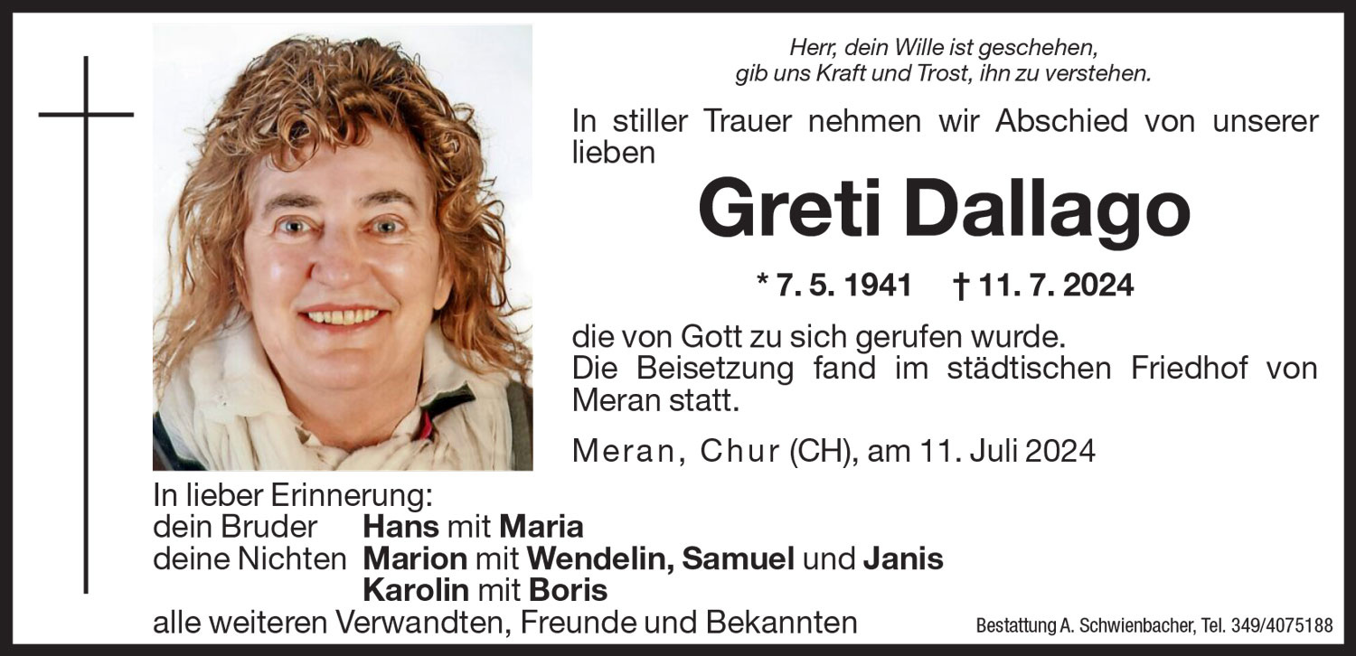 Medien: Greti Dallago