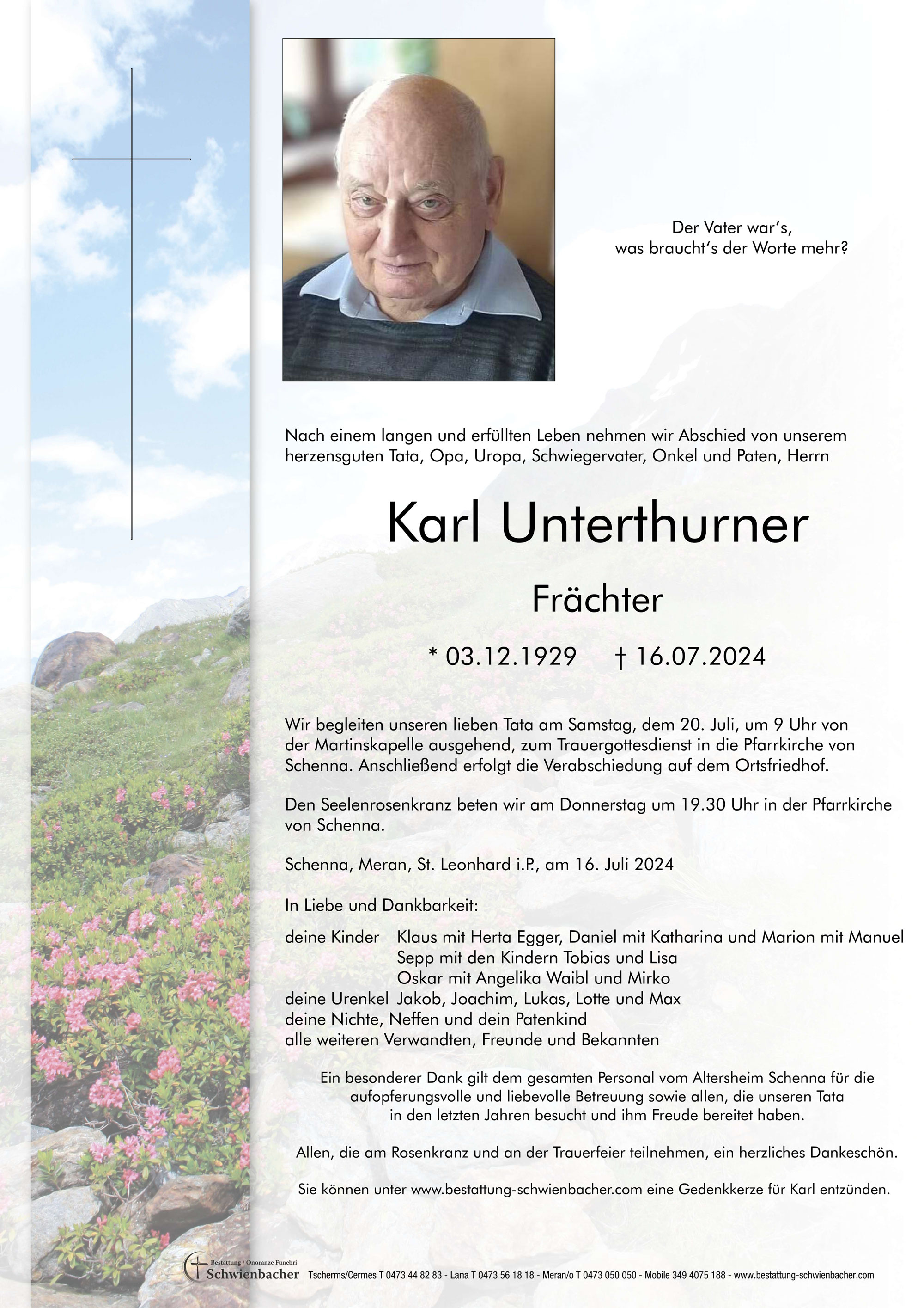 Parte: Karl Unterthurner 