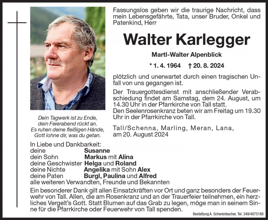 Medien: Walter Karlegger