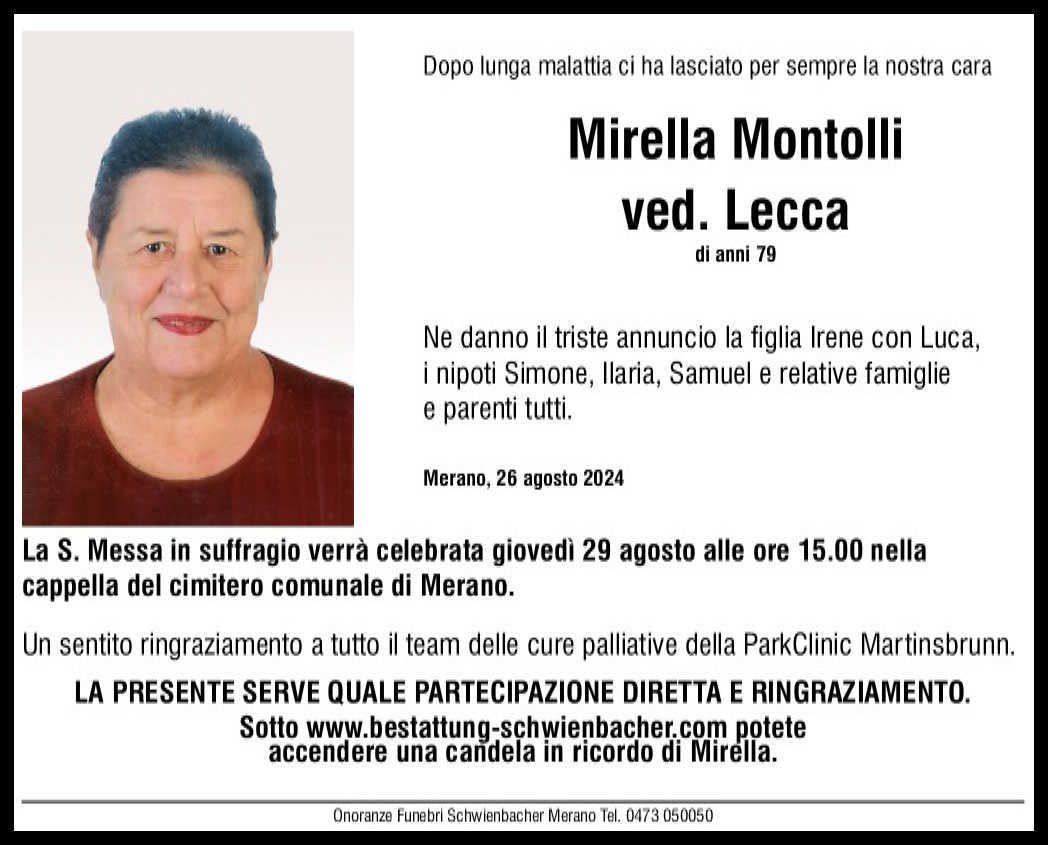 Medien: Mirella Montolli ved. Lecca
