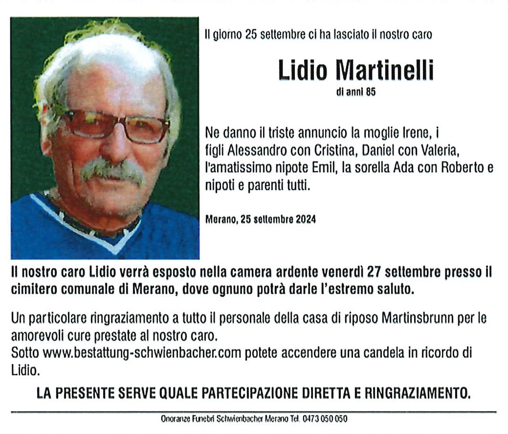 Medien: Lidio Martinelli