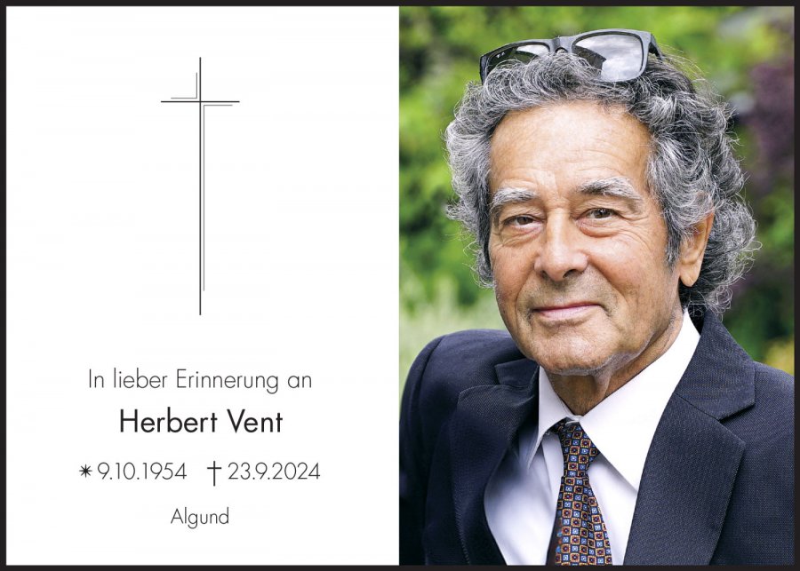 Sterbebild: Herbert Vent
