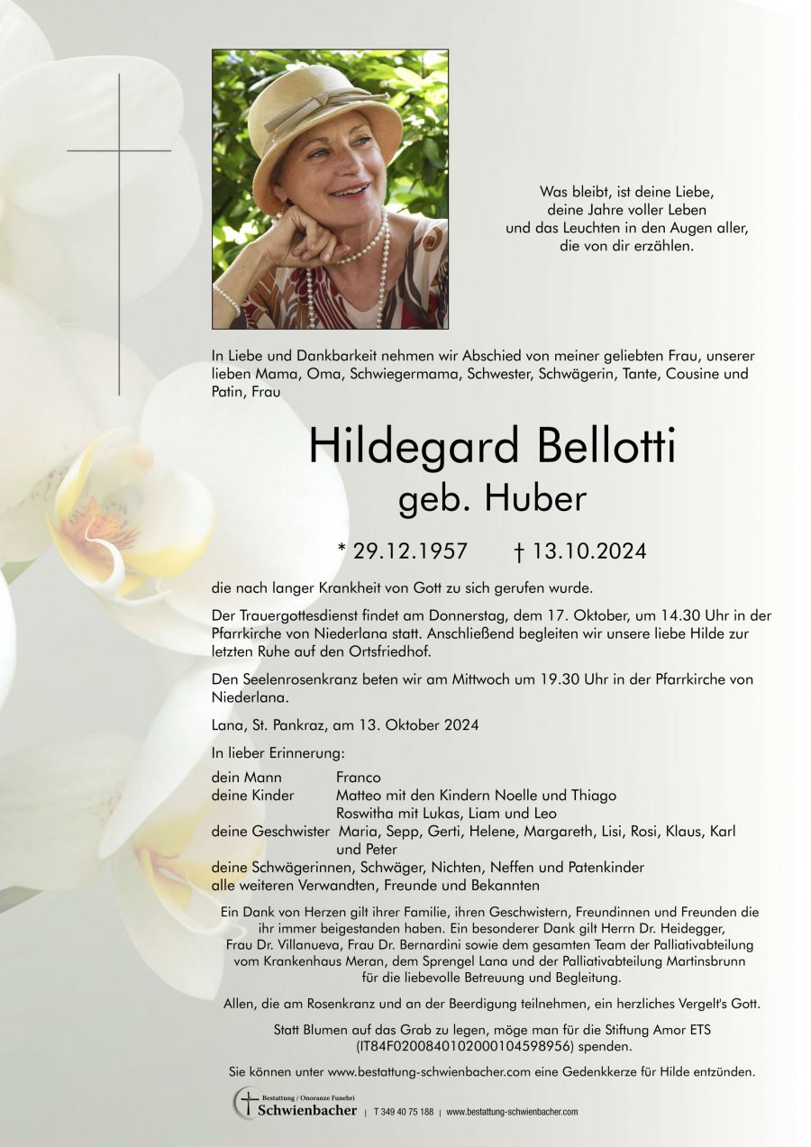Parte: Hildegard Bellotti geb. Huber