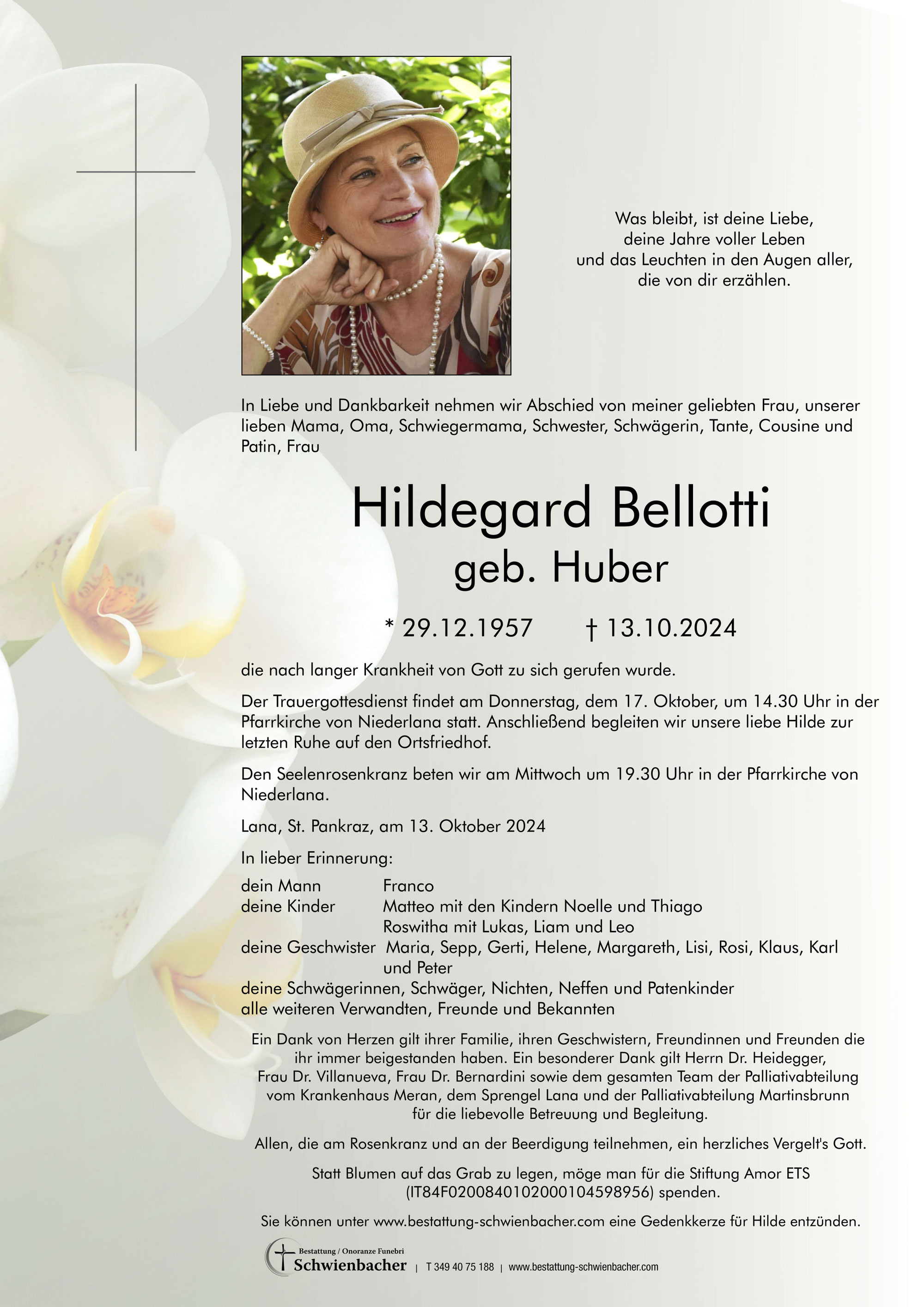 Parte: Hildegard Bellotti geb. Huber 