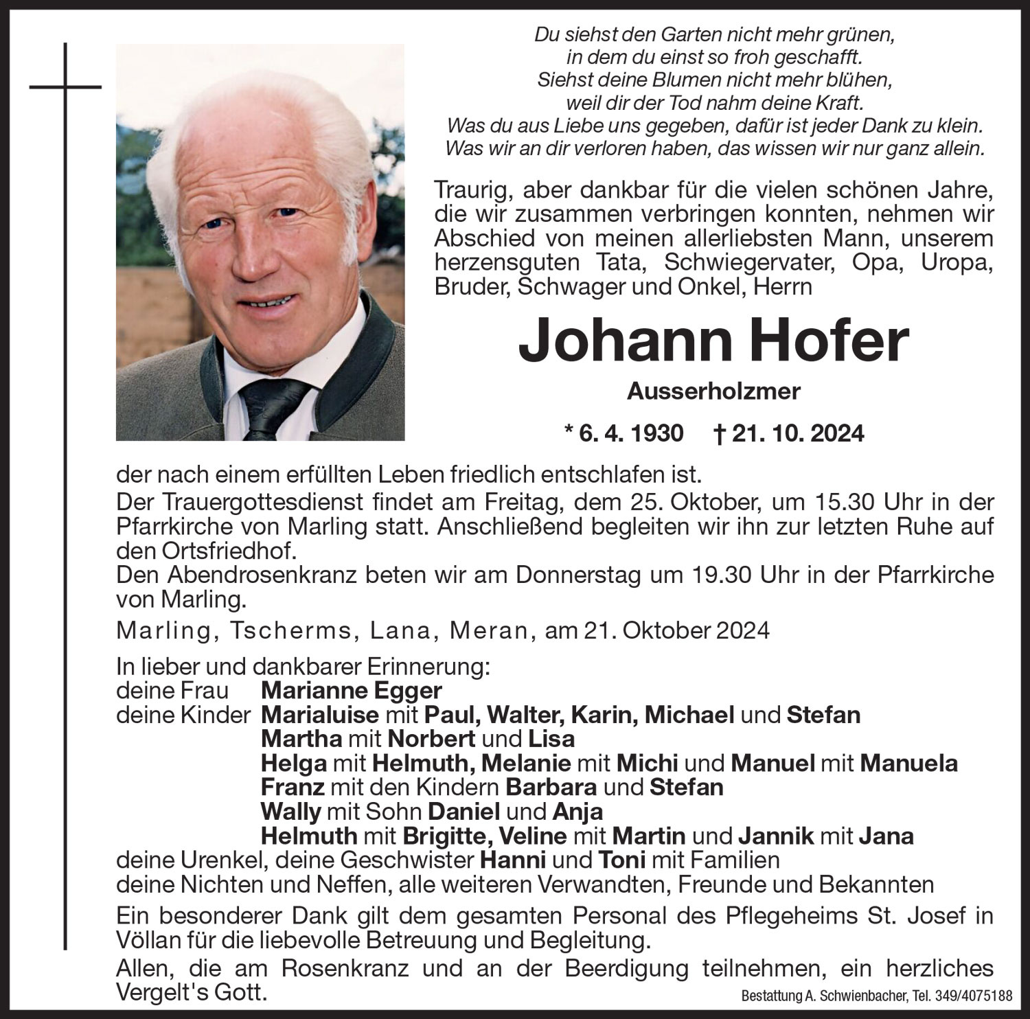 Medien: Johann Hofer