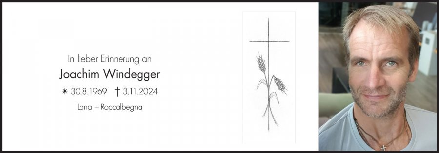 Sterbebild: Joachim Windegger