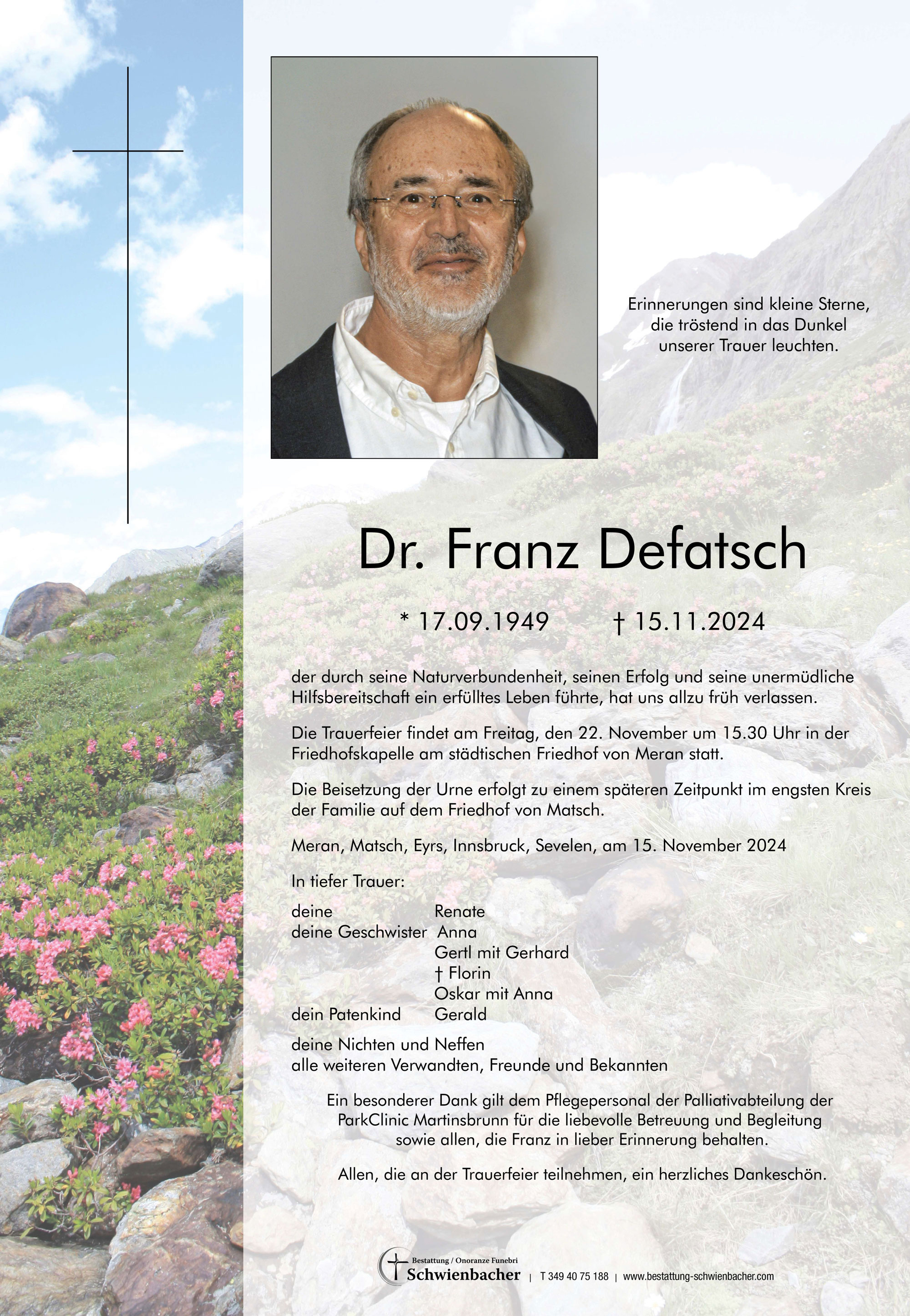 Parte: Franz Defatsch 