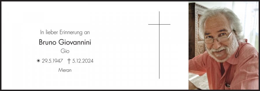 Sterbebild: Bruno Giovannini