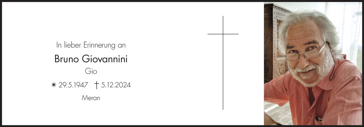 Sterbebild: Bruno Giovannini