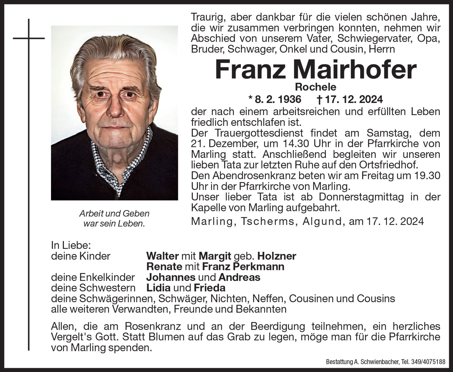 Medien: Franz Mairhofer