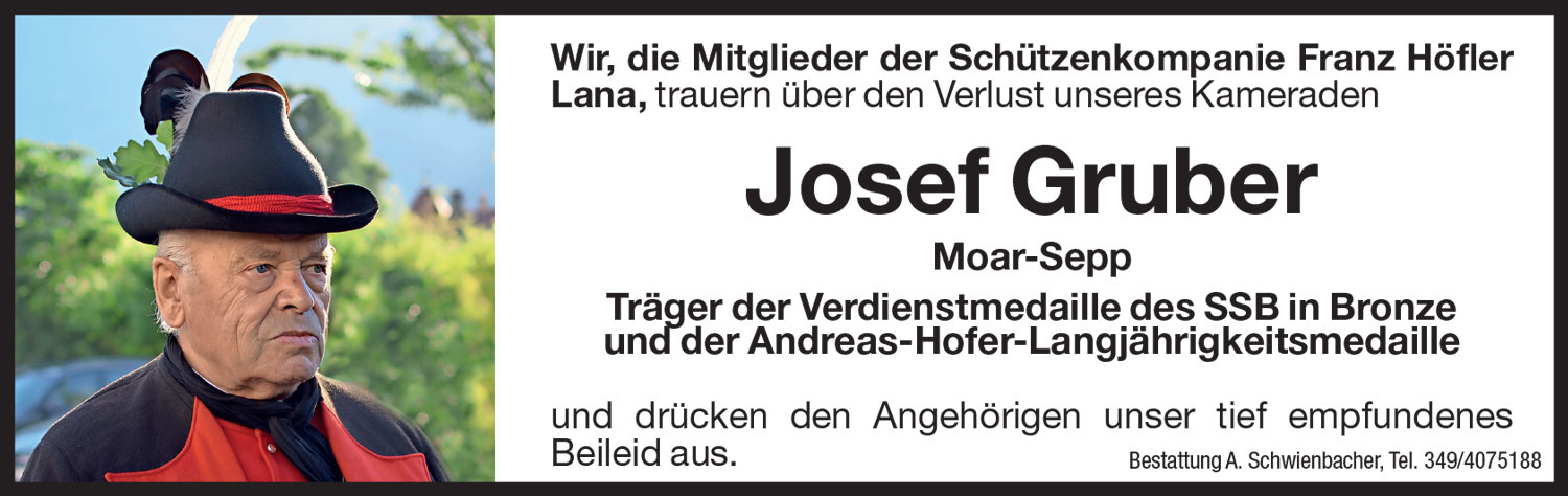 Medien: Josef Gruber