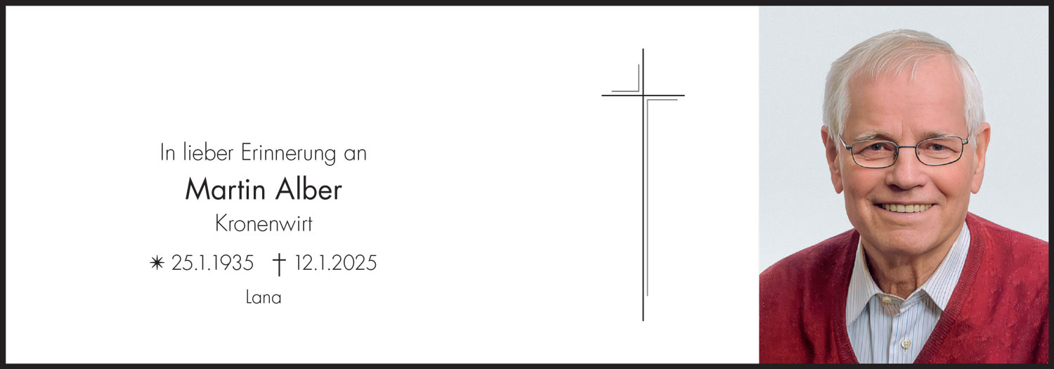 Sterbebild: Martin Alber