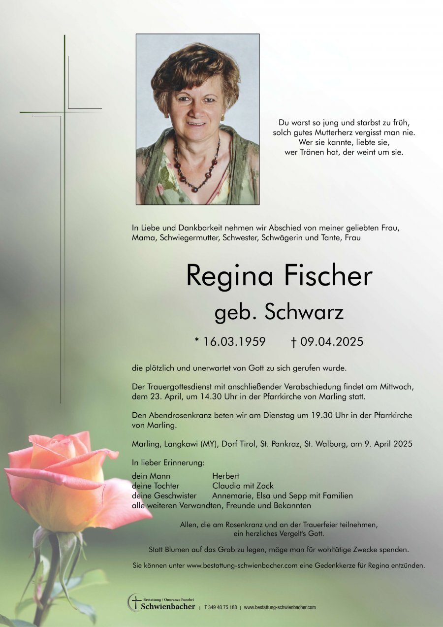 Parte: Regina Fischer geb. Schwarz