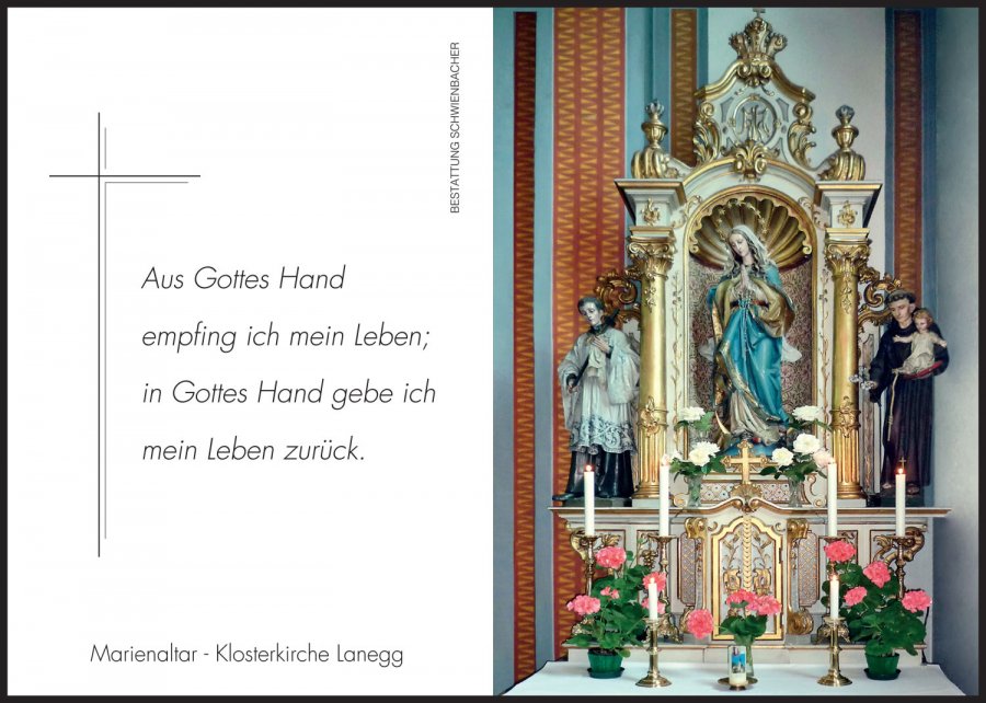 Sterbebild: Sr. Cölestina, Kreszenz Innerhofer OT