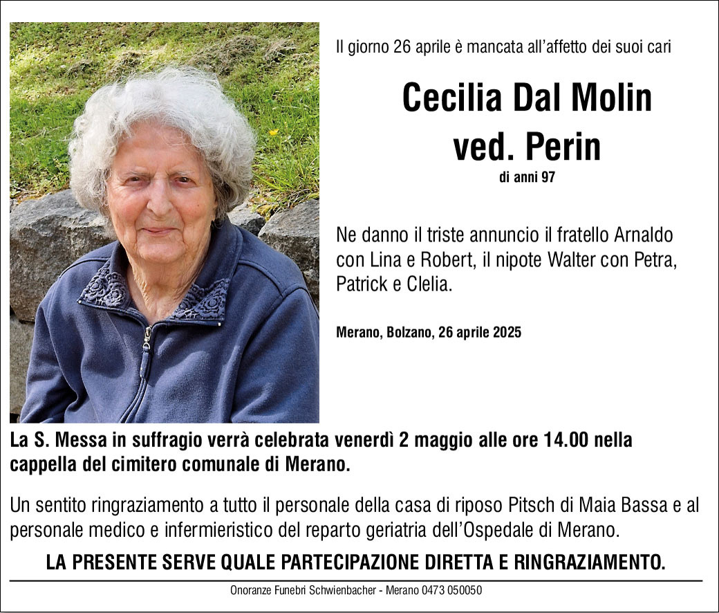 Medien: Cecilia Dal Molin Wwe. Perin