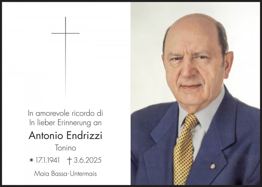 Sterbebild: Antonio Endrizzi