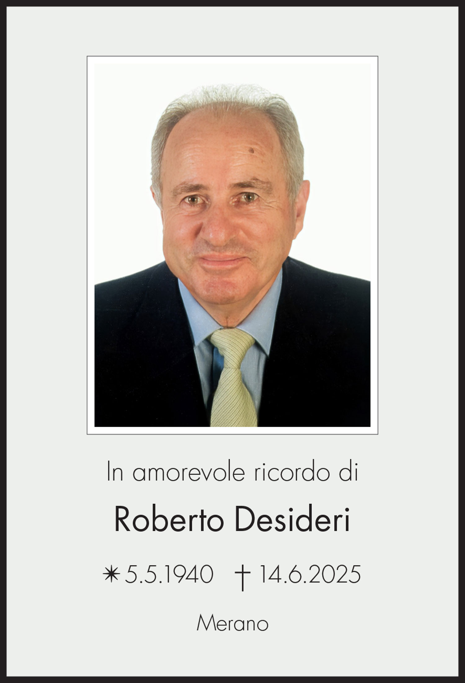 Sterbebild: Roberto Desideri