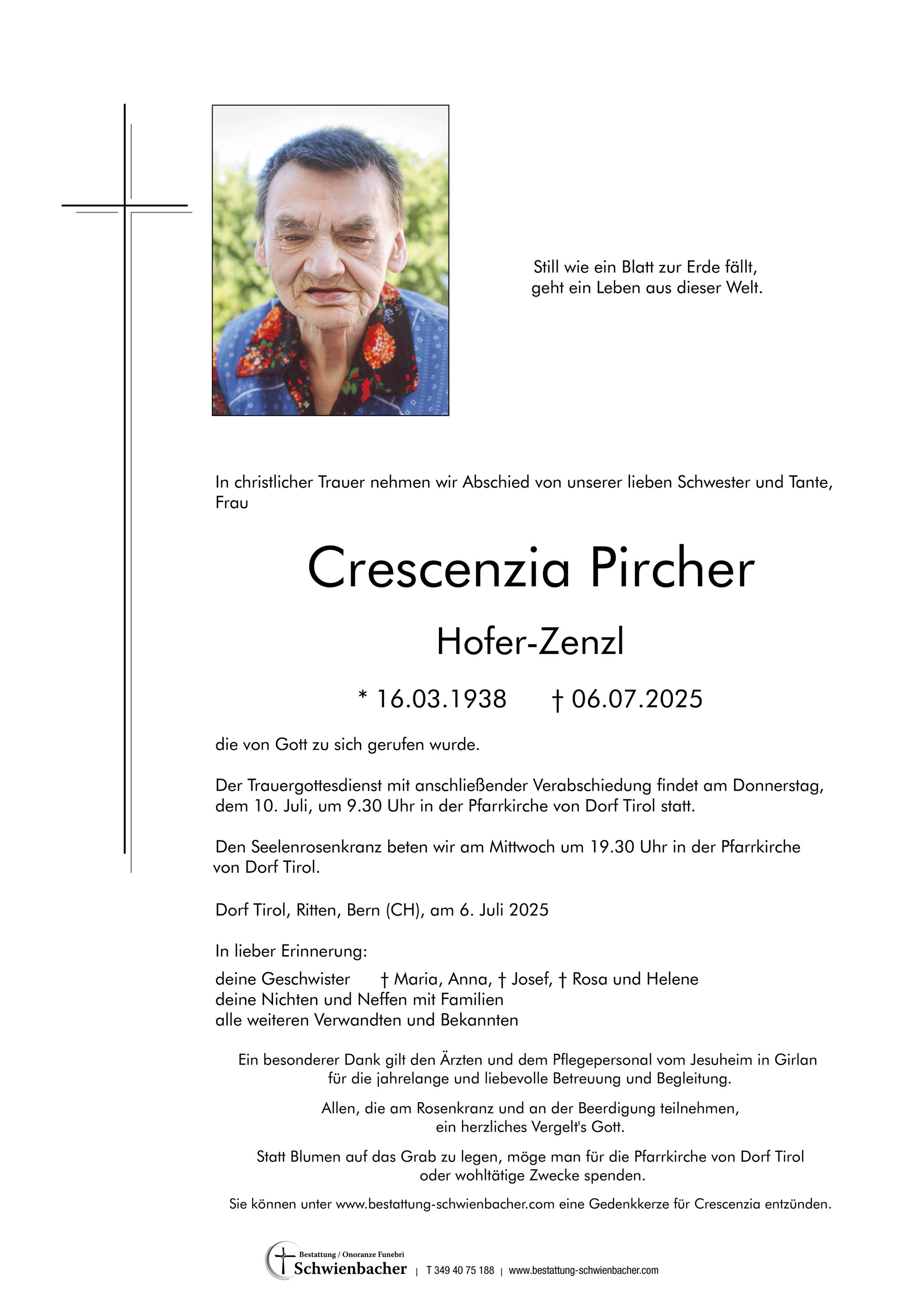 Parte: Crescenzia Pircher 