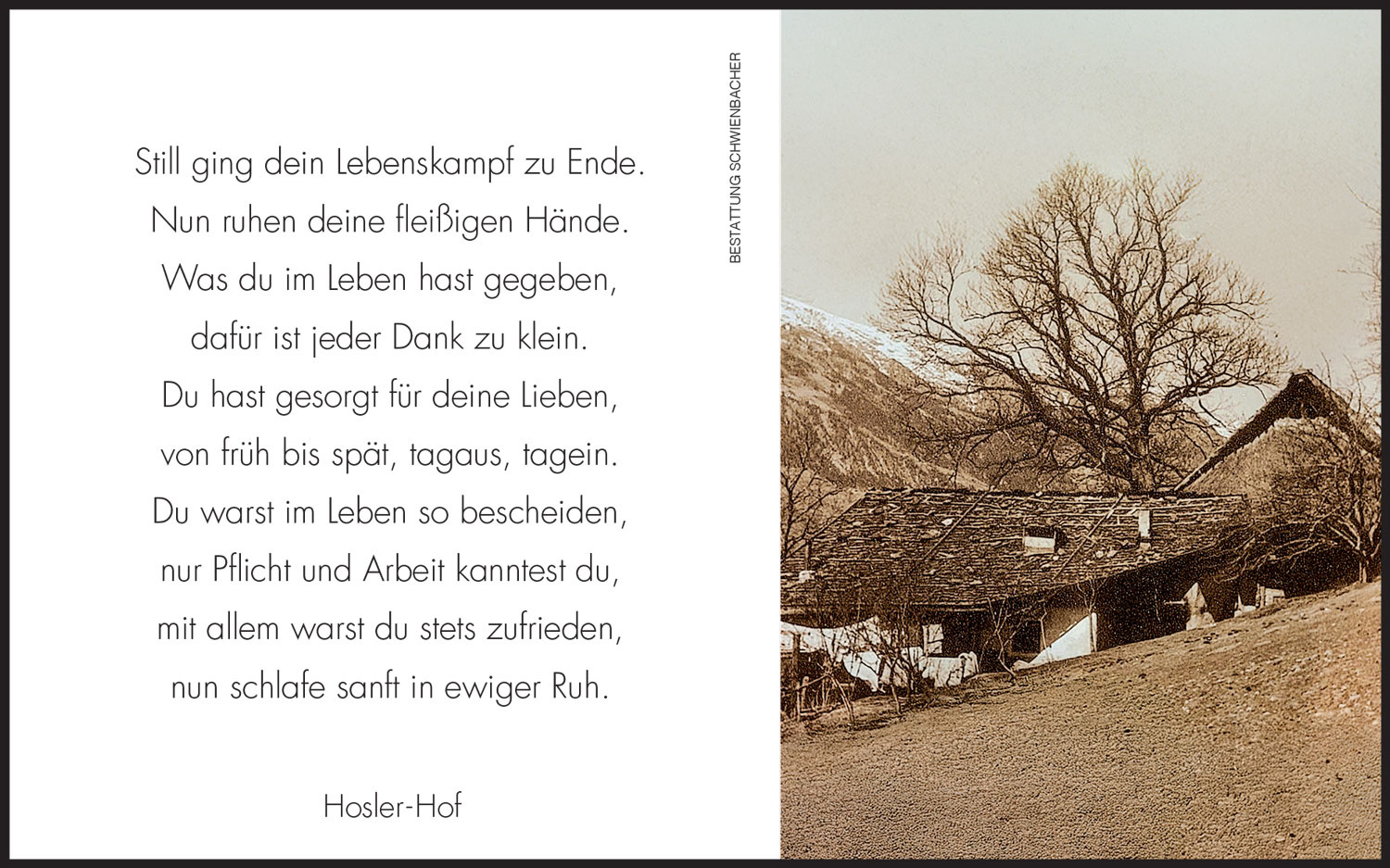 Sterbebild: Rudolf Dosser