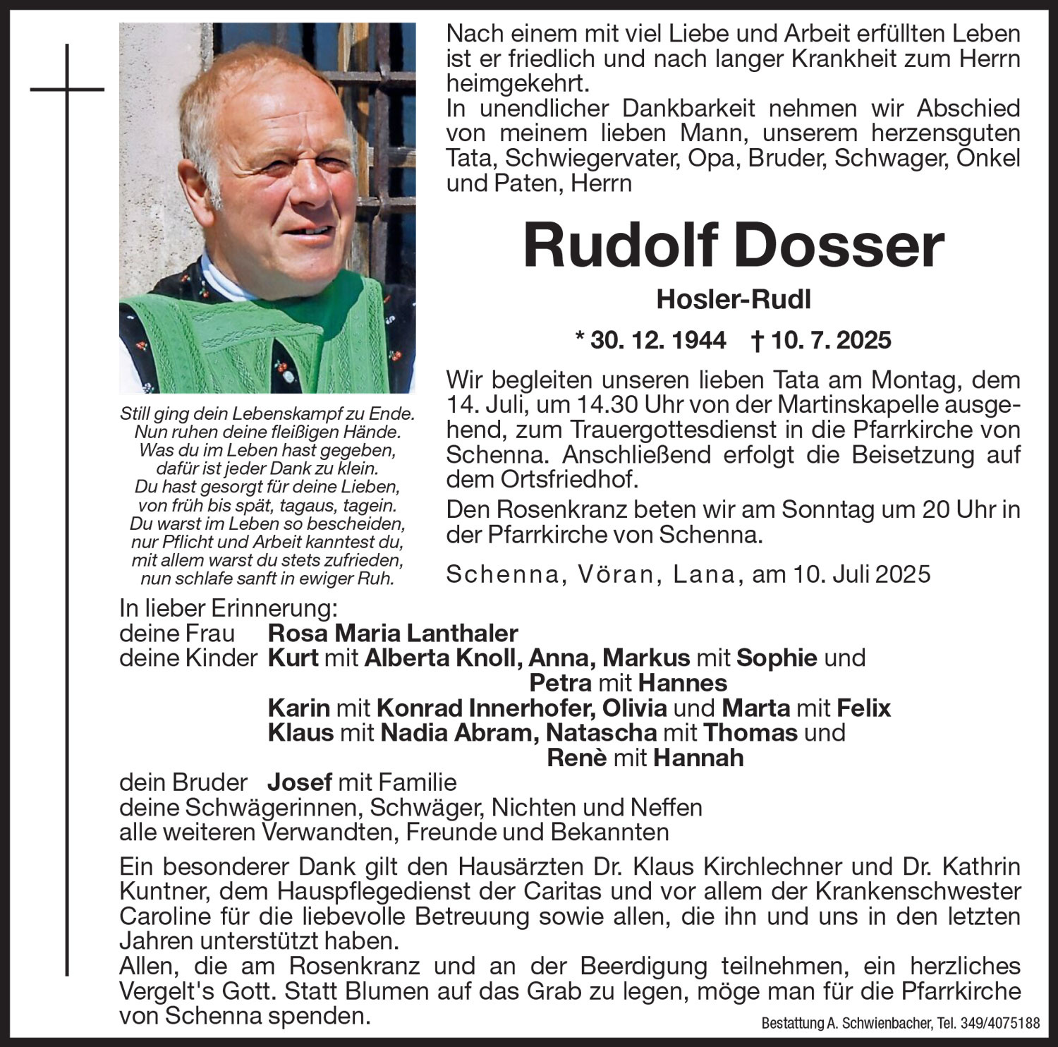 Medien: Rudolf Dosser