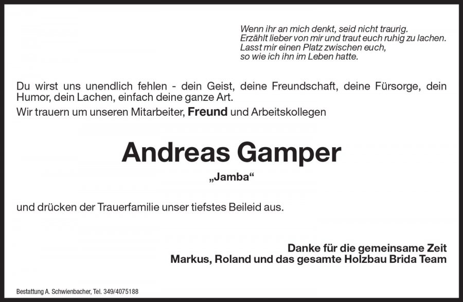 Medien: Andreas Ignaz Gamper